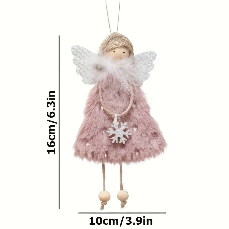 3pcs Christmas Angel Girl Pendant, Creative Doll Charm for Christmas Tree, Festivals, Room, Home, Offices, Theme Party Decor