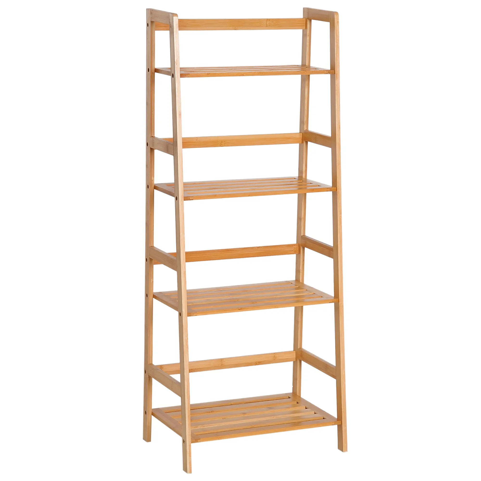 4 Tier Ladder Shelf Unit Storage Unit Shelf DIY Plant Shelving Stand Holder Organiser