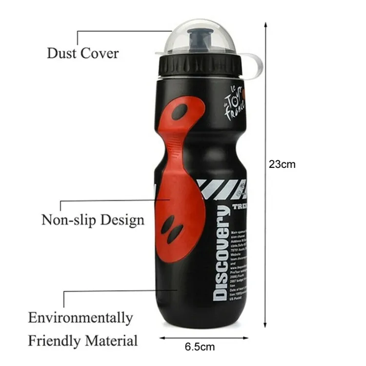 650ml Mountain Bike Water Bottle Set Outdoor Cycling Sports Bottle With V-shaped Holder Cage(Gray)