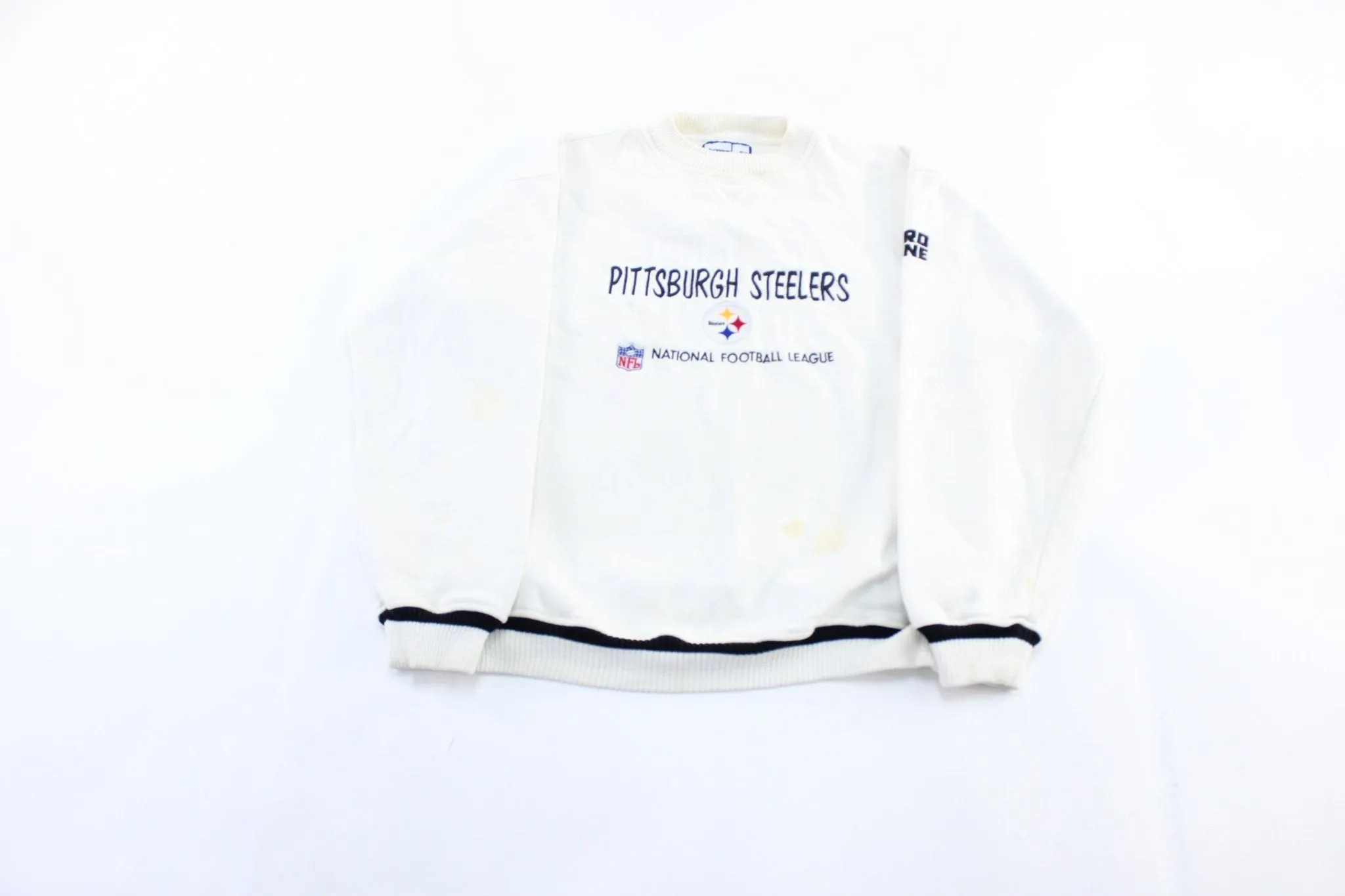 90's Pittsburgh Steelers Embroidered LogoAthletic Sweatshirt