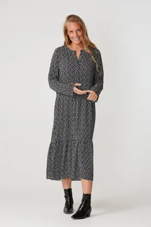 Anna long-sleeved dress - Black