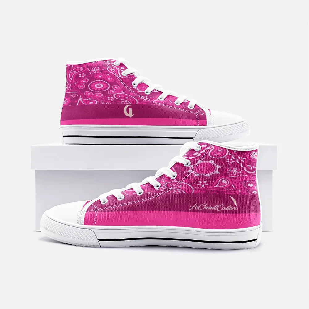 BANDANA VIRAL GRAPE Unisex High Top Canvas Shoes