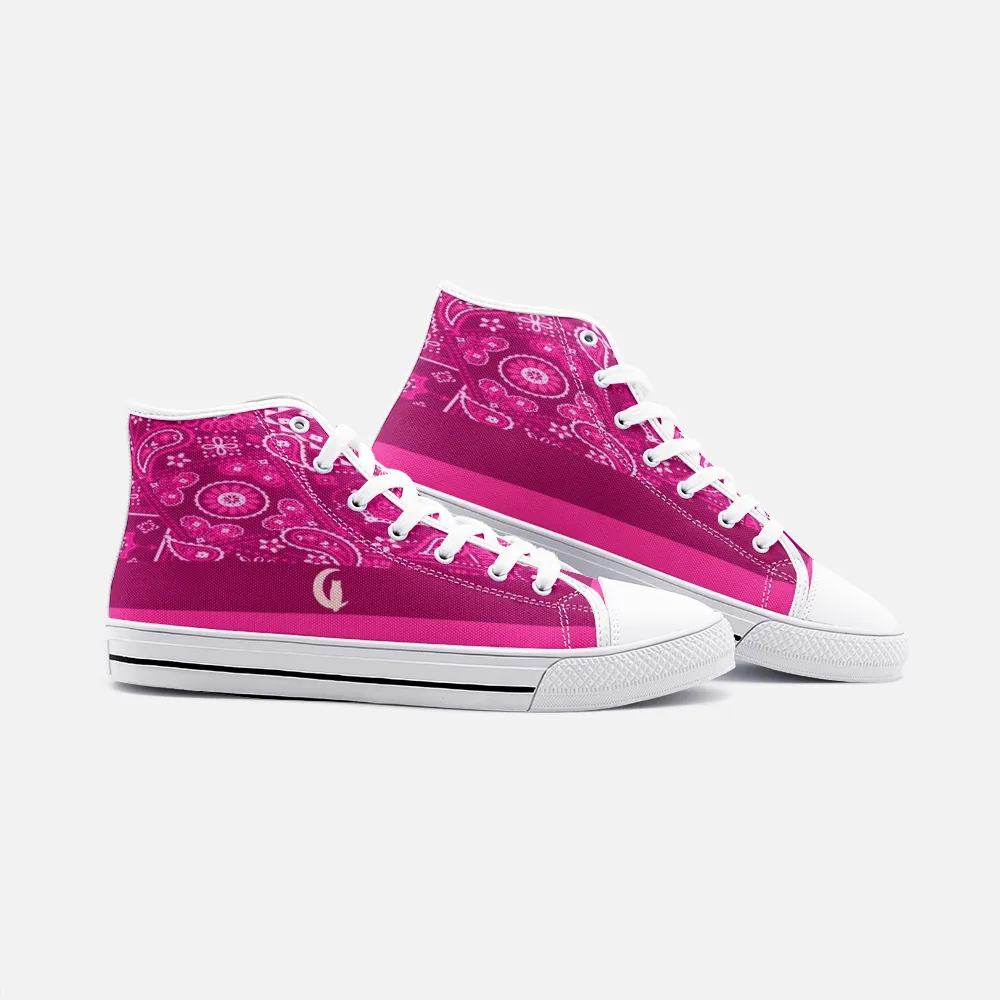 BANDANA VIRAL GRAPE Unisex High Top Canvas Shoes