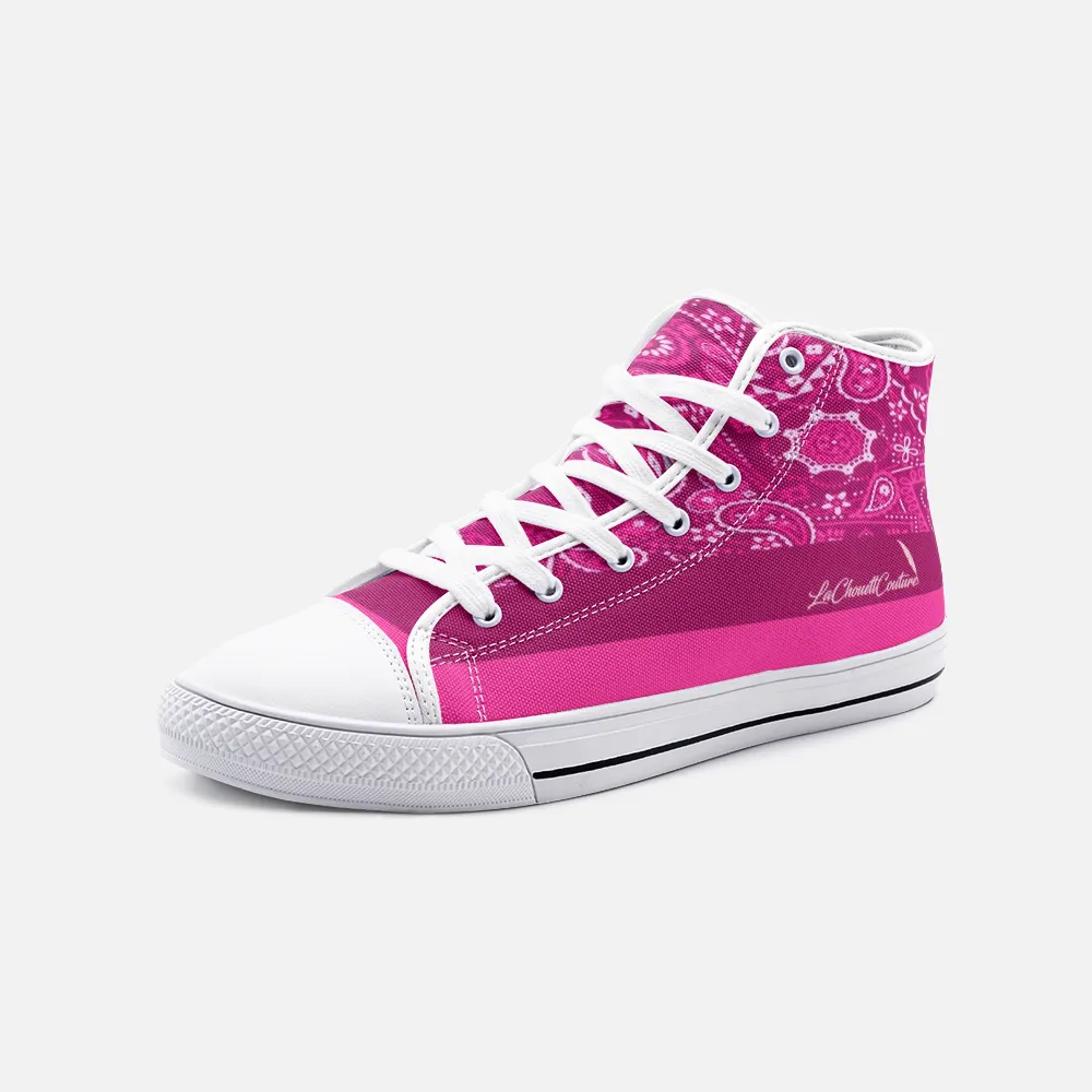 BANDANA VIRAL GRAPE Unisex High Top Canvas Shoes