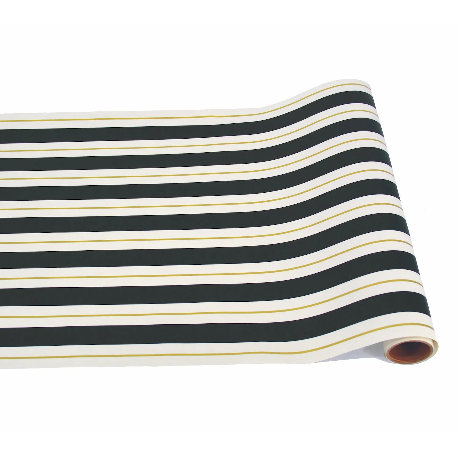 Black & Gold Awning Stripe Runner