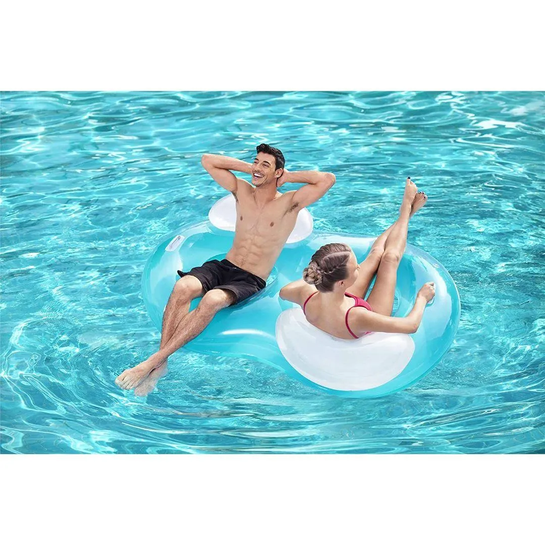 Blue Duo Swim Ring Lounger