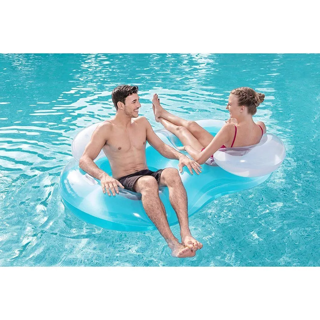 Blue Duo Swim Ring Lounger