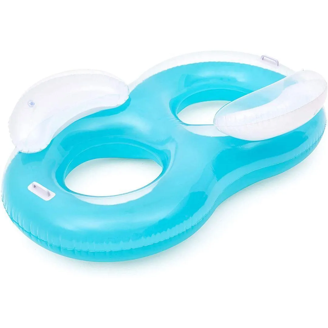 Blue Duo Swim Ring Lounger