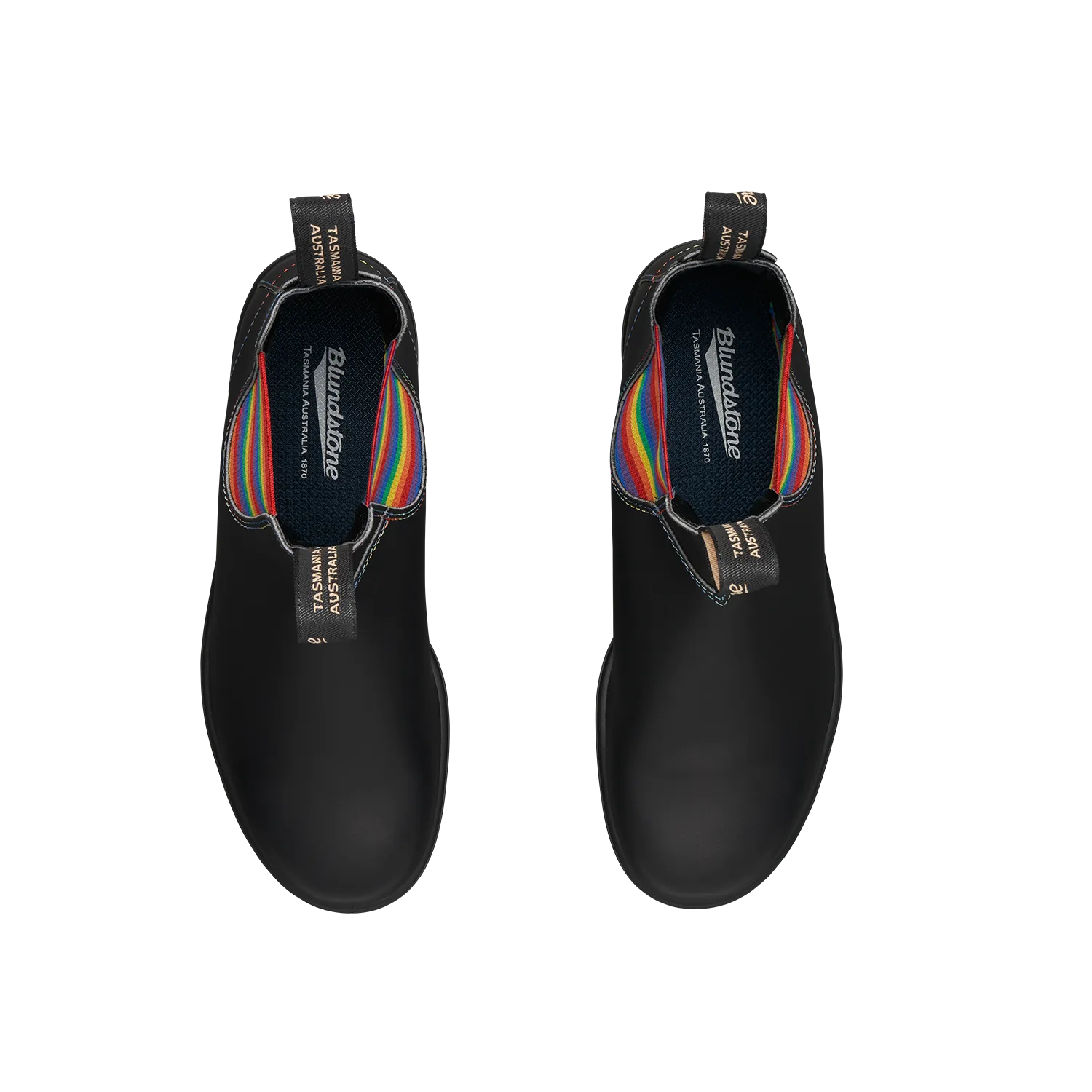 Blundstone 2105 - Original Black with Rainbow Elastic and Contrast Stitching