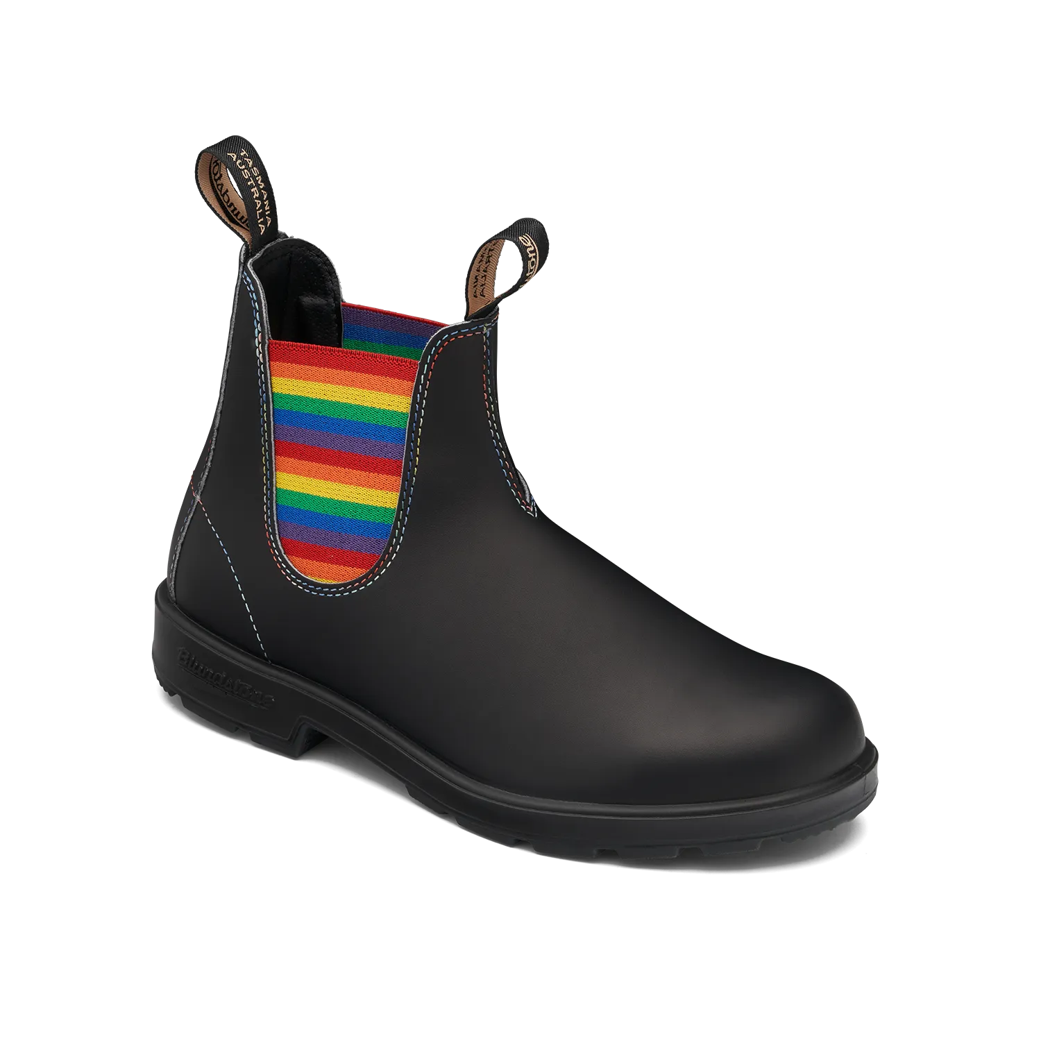 Blundstone 2105 - Original Black with Rainbow Elastic and Contrast Stitching