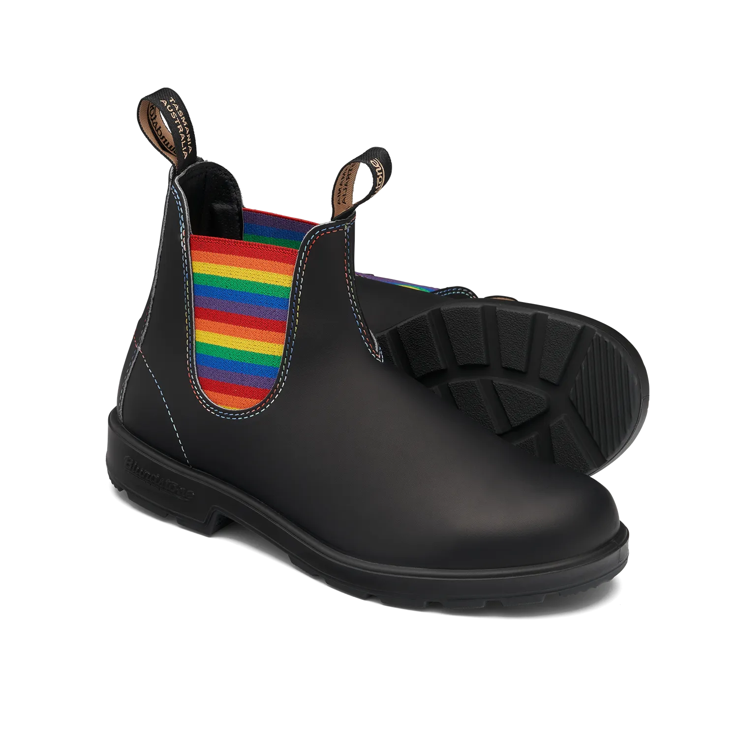 Blundstone 2105 - Original Black with Rainbow Elastic and Contrast Stitching