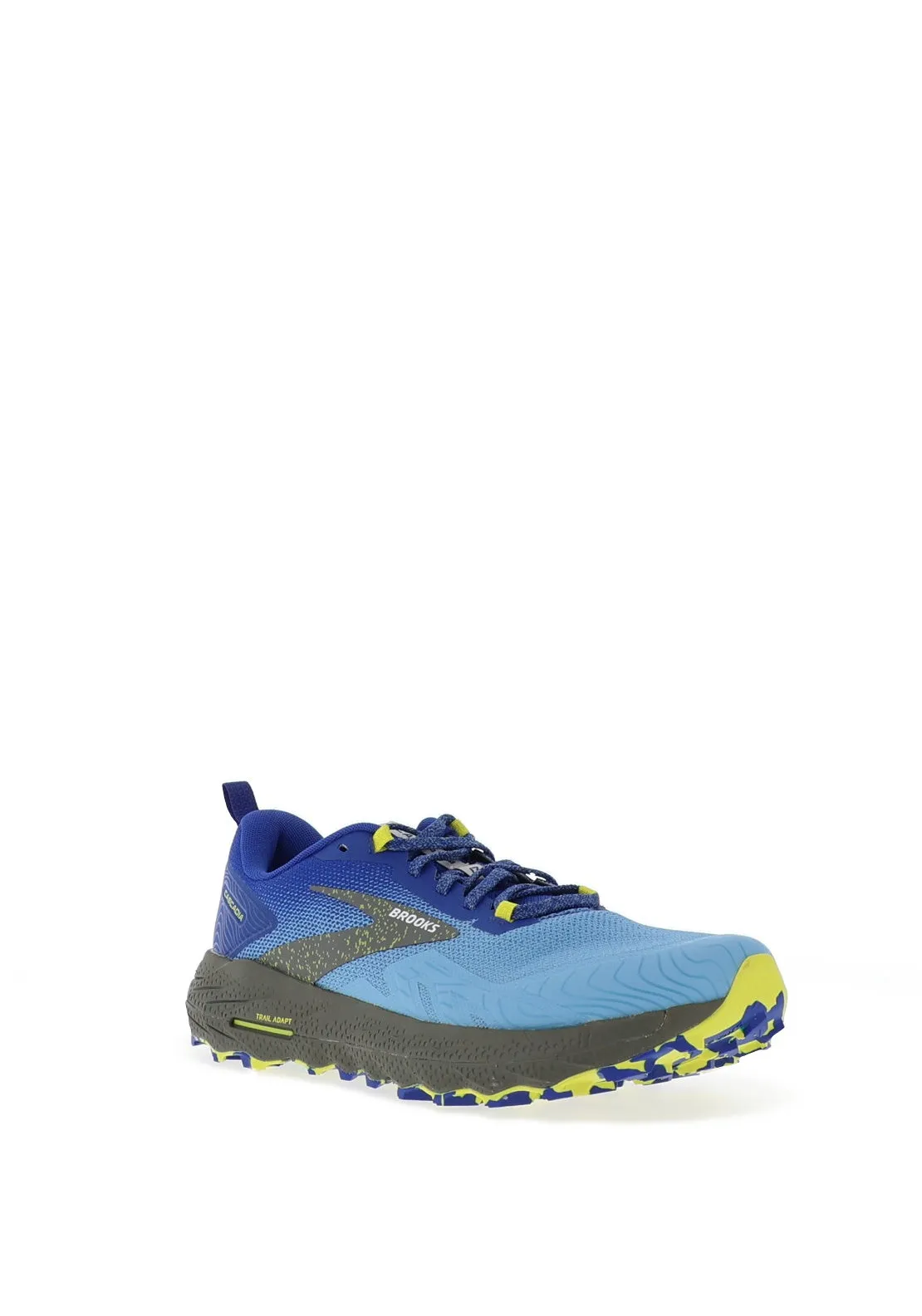 Brooks Mens Cascadia 17 Running Shoes, Blue & Sulphur