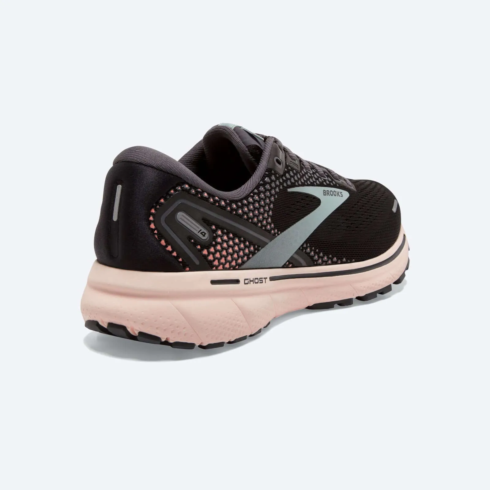 Brooks Womens Ghost 14 Running Shoes - Black/Pink