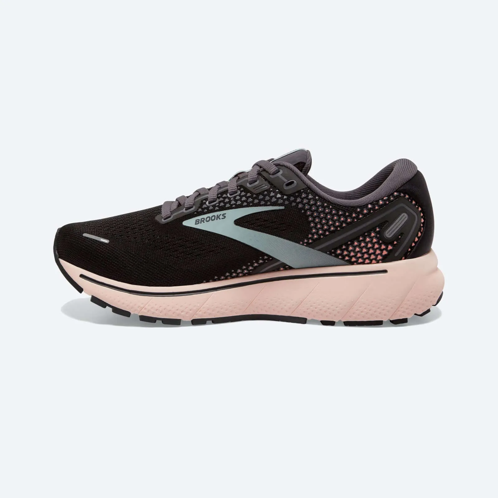 Brooks Womens Ghost 14 Running Shoes - Black/Pink