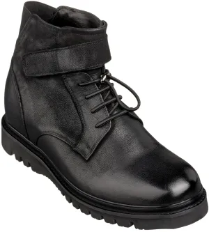 CALTO - K83114 - 3.2 Inches Taller (Black) - Casual Boots