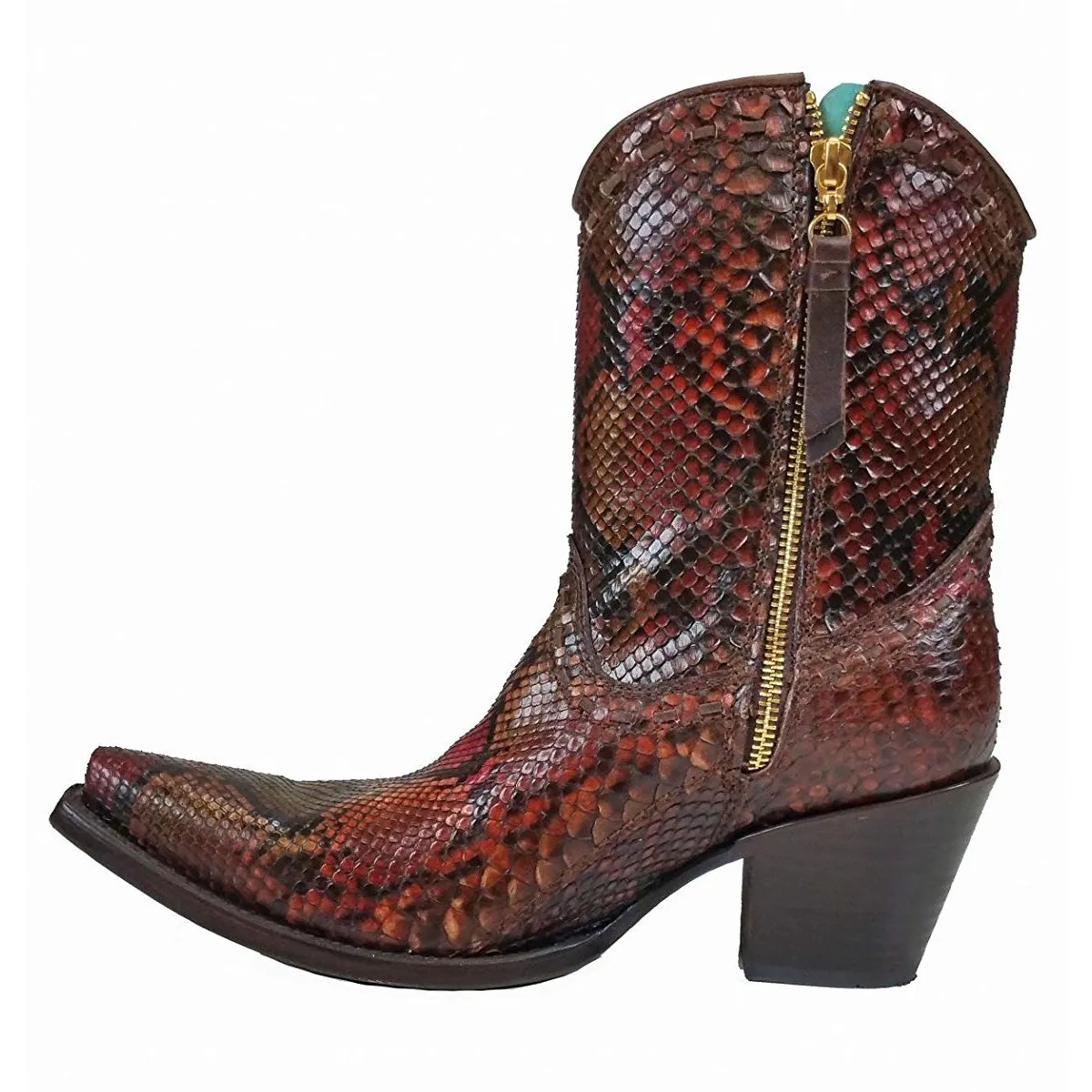 Corral Women's Python Snip Toe Short Boots - C2799