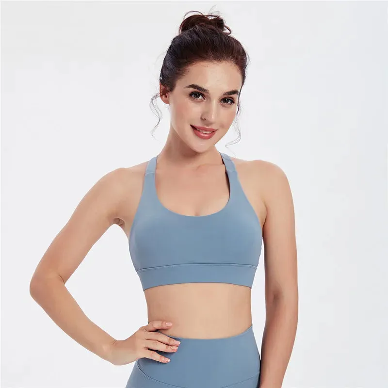 Crop Top Female Fitness Gym Hollow Breathable Sexy Running Yoga Athletic Sports Bra