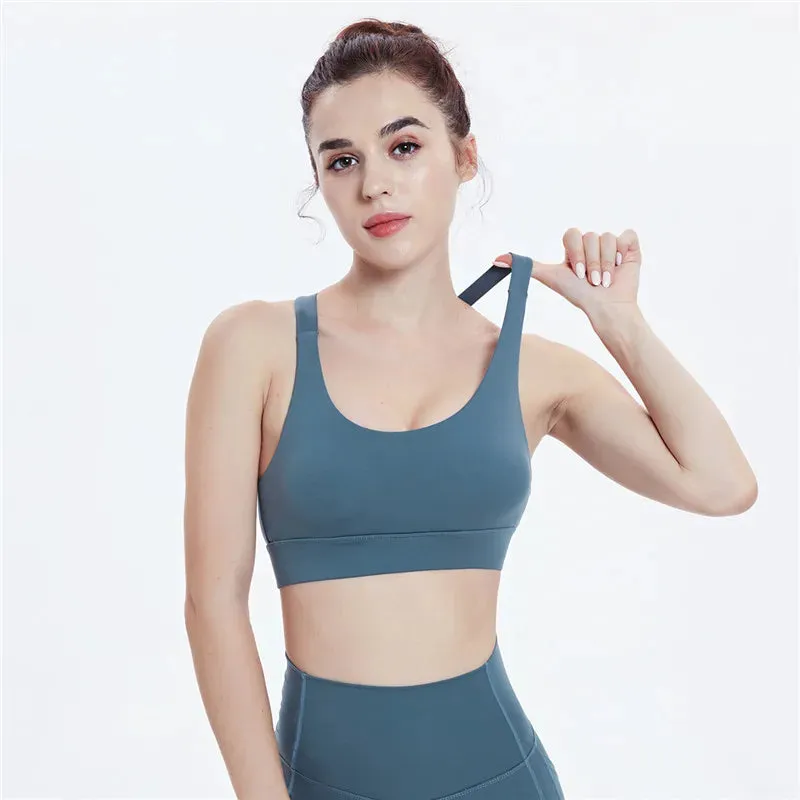 Crop Top Female Fitness Gym Hollow Breathable Sexy Running Yoga Athletic Sports Bra