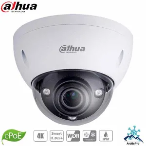 Dahua / IP / 8MP / Dome Camera / Motorized Varifocal / 2.7-12mm Lens / Outdoor / WDR / IP67 / IK10 / 50m IR / ePoE / 5 Year Warranty / DH-N85CL5Z