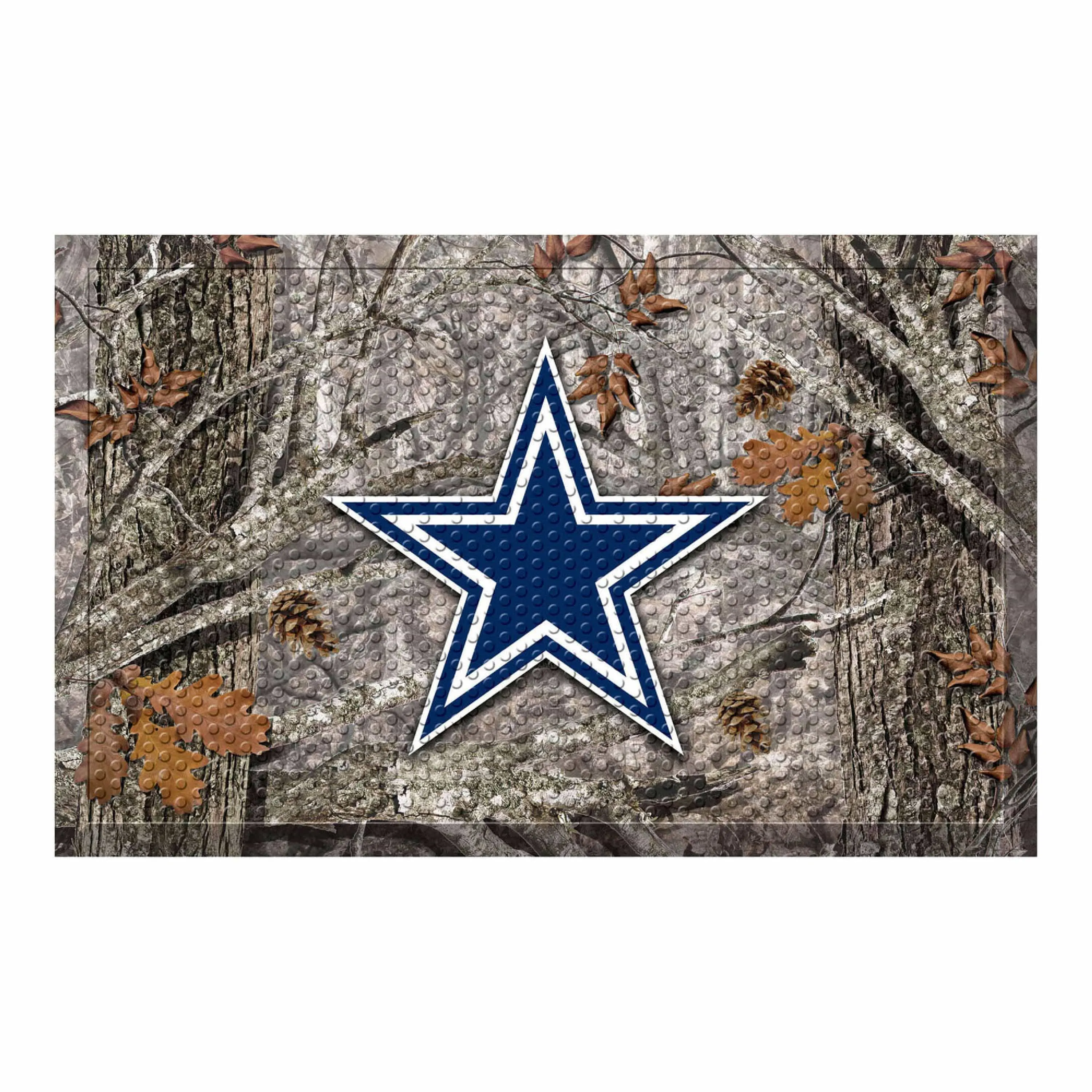 Dallas Cowboys Rubber Scraper Door Mat Camo