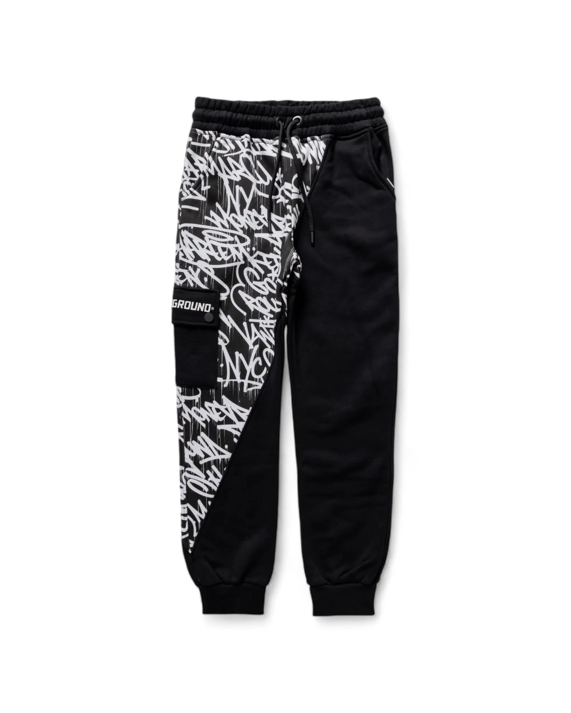 Diag Split Mdnt Raceway Graf Pants