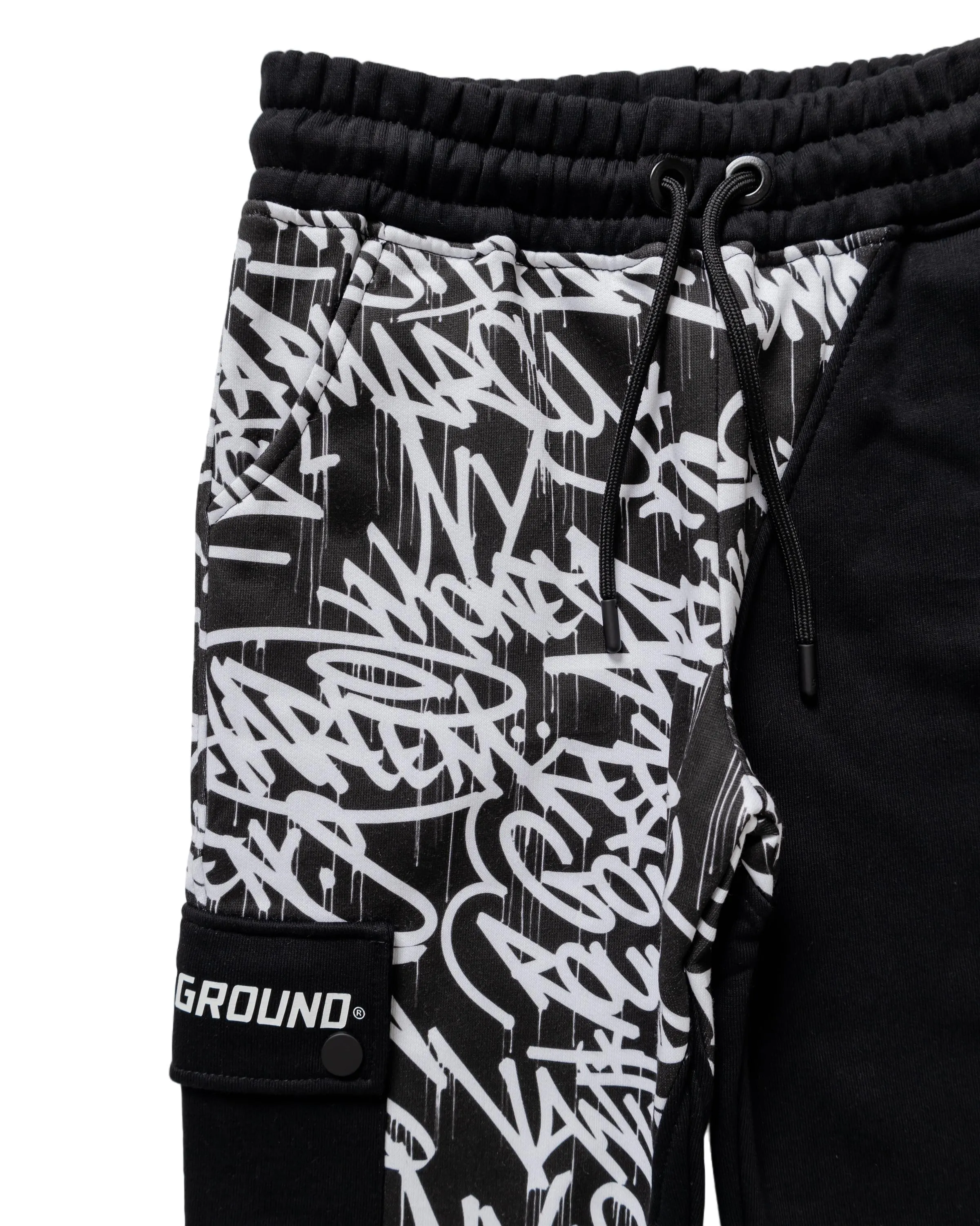 Diag Split Mdnt Raceway Graf Pants