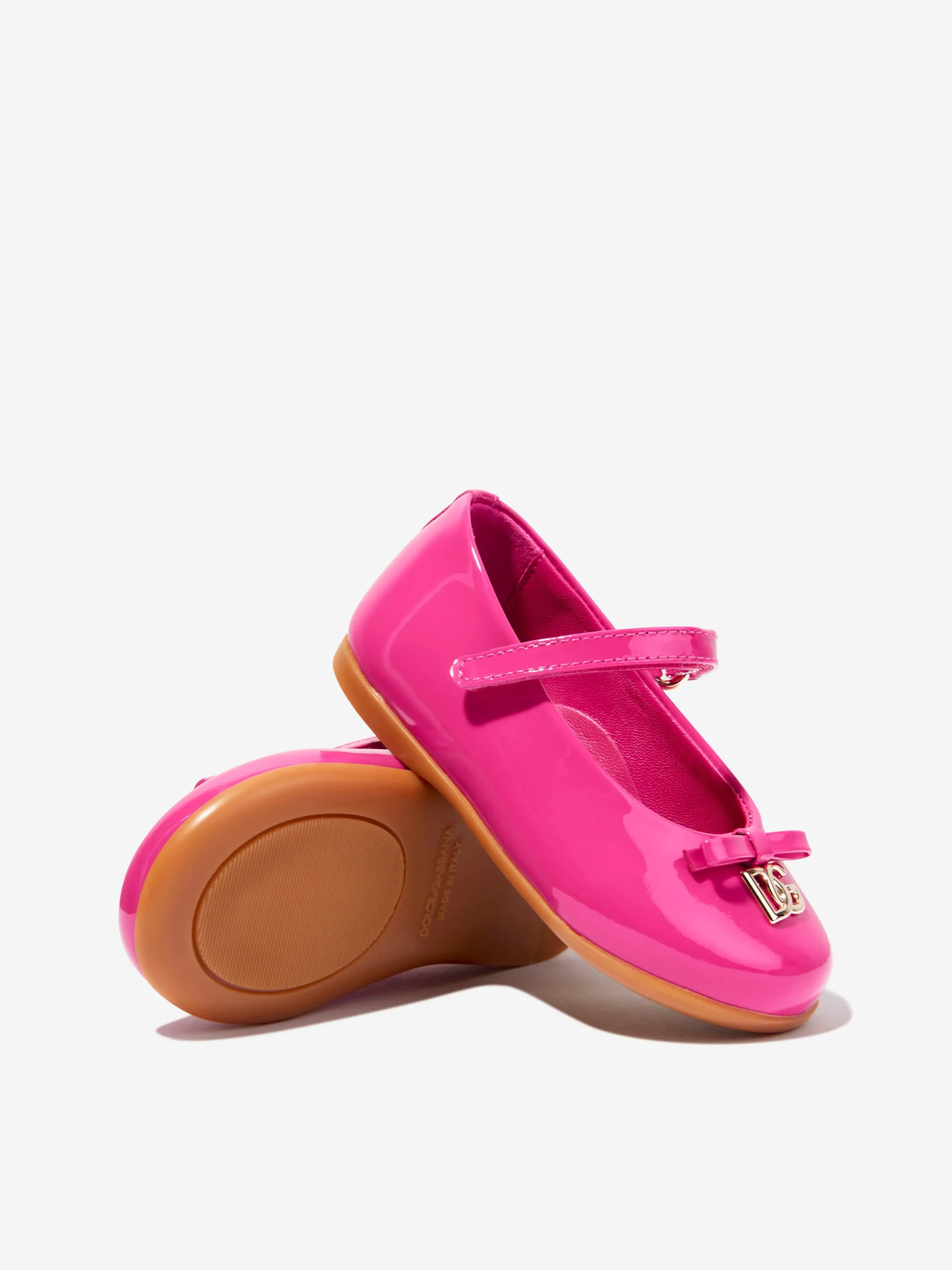 Dolce & Gabbana Girls Patent Leather Shoes in Pink