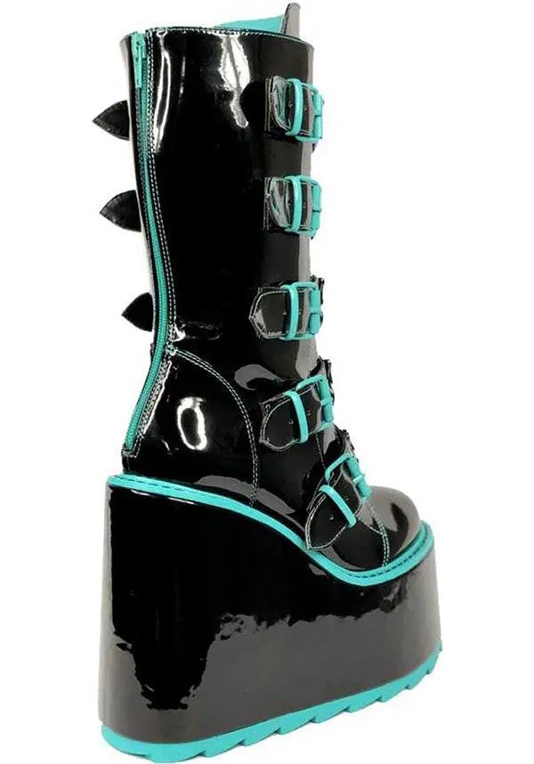 Dune Butterfly [Black/Teal] | PLATFORM BOOTS**