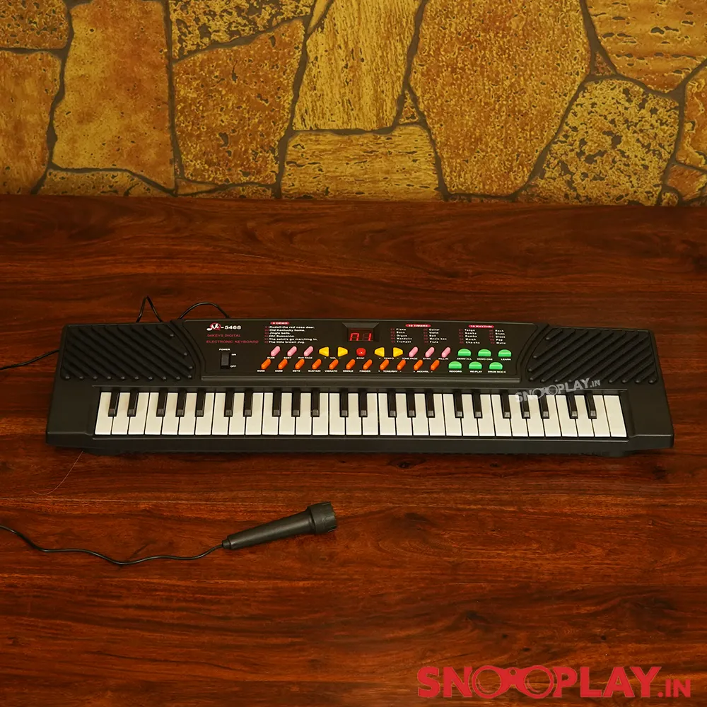 Electronic Keyboard Piano With Mic & Charging Cord (54 Keys)