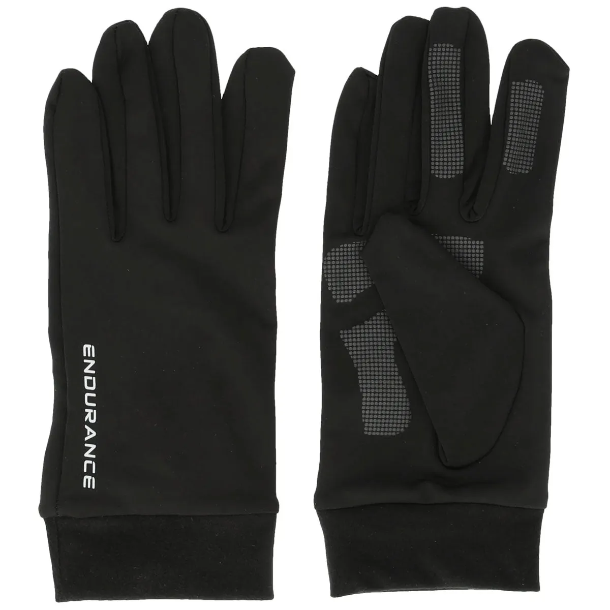 Endurance Watford Running Gloves - Adult - Solid Black