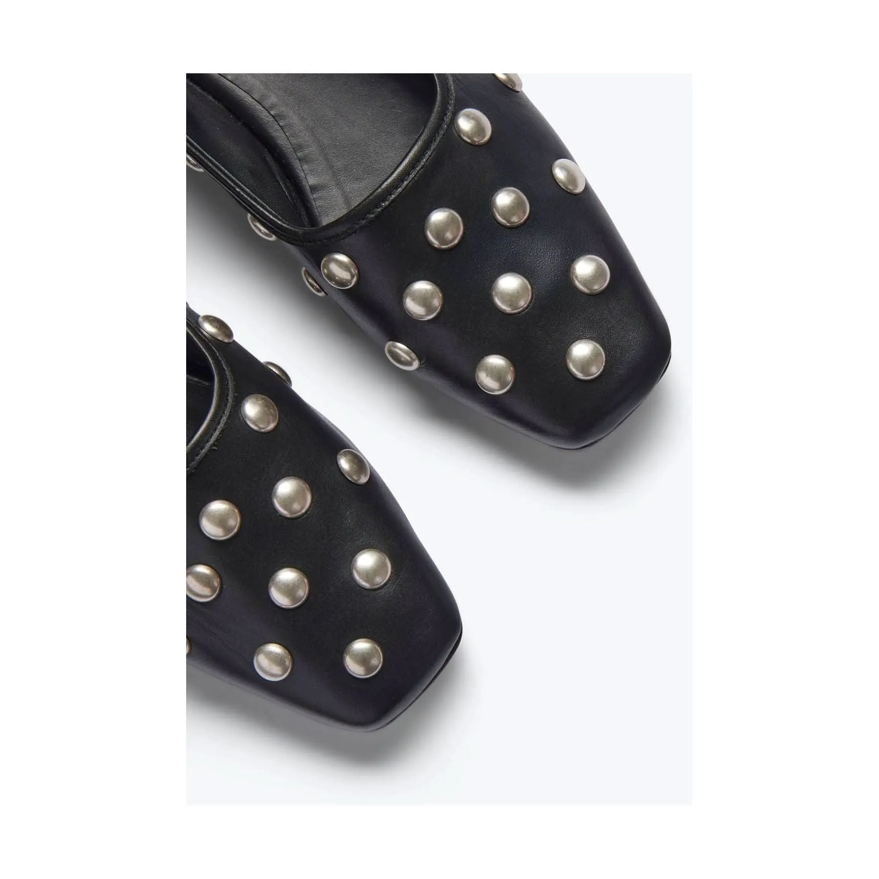 Freda Salvador Jessie Ballet Flat Black Flat with Studs