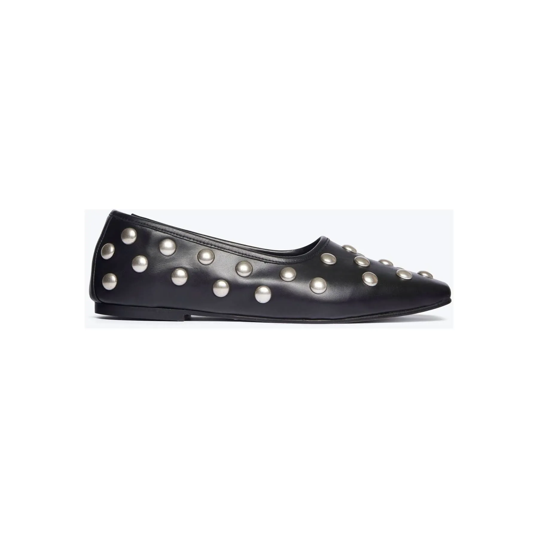 Freda Salvador Jessie Ballet Flat Black Flat with Studs