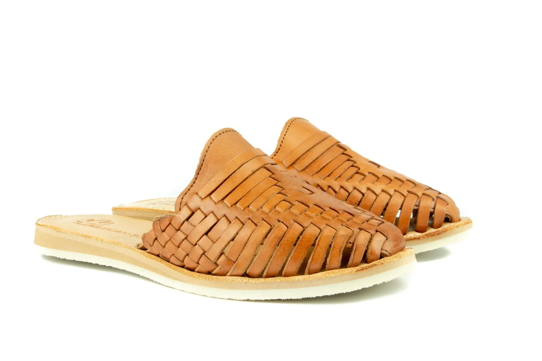 Frida Diamante Tan Slides