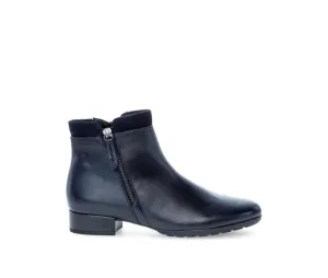 Gabor Navy Leather Ankle Boot