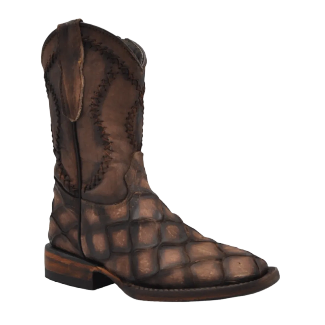 Gavel Kid's Bulldog Fish Skin Chocolate Boot