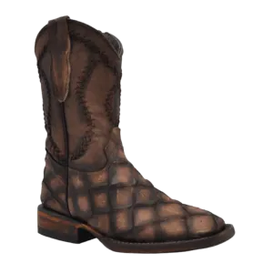 Gavel Kid's Bulldog Fish Skin Chocolate Boot