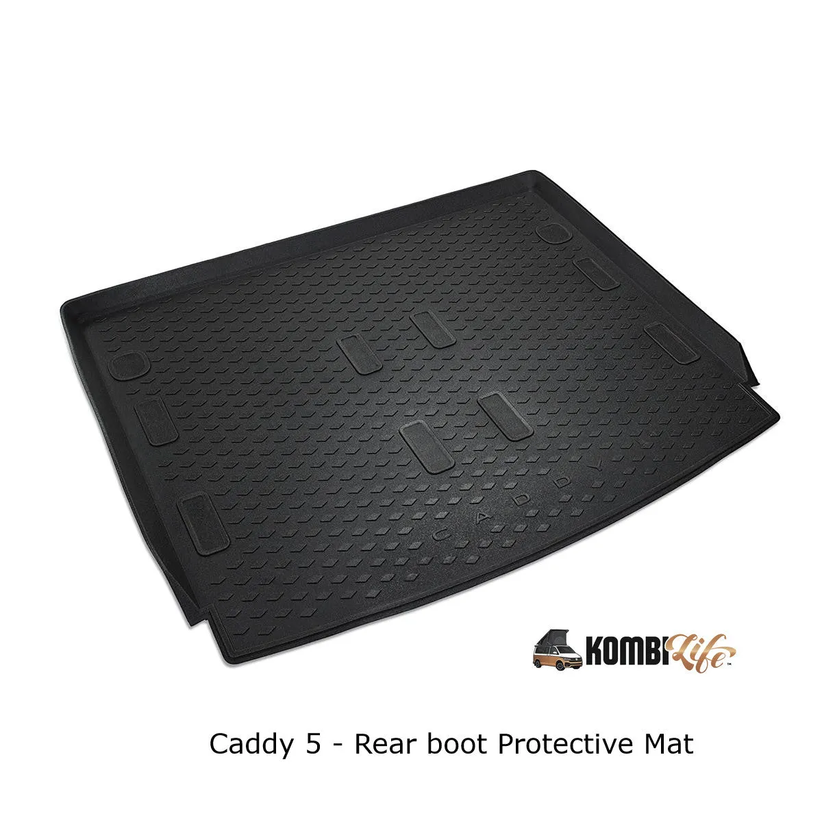 Genuine VW Rubber Rear Boot Mats for Caddy 5 - 2021  - Genuine Volkswagen