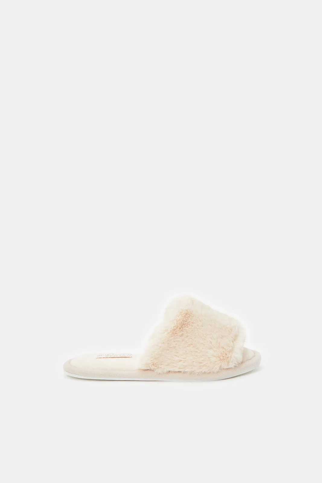 Girls Beige Mule Slipper