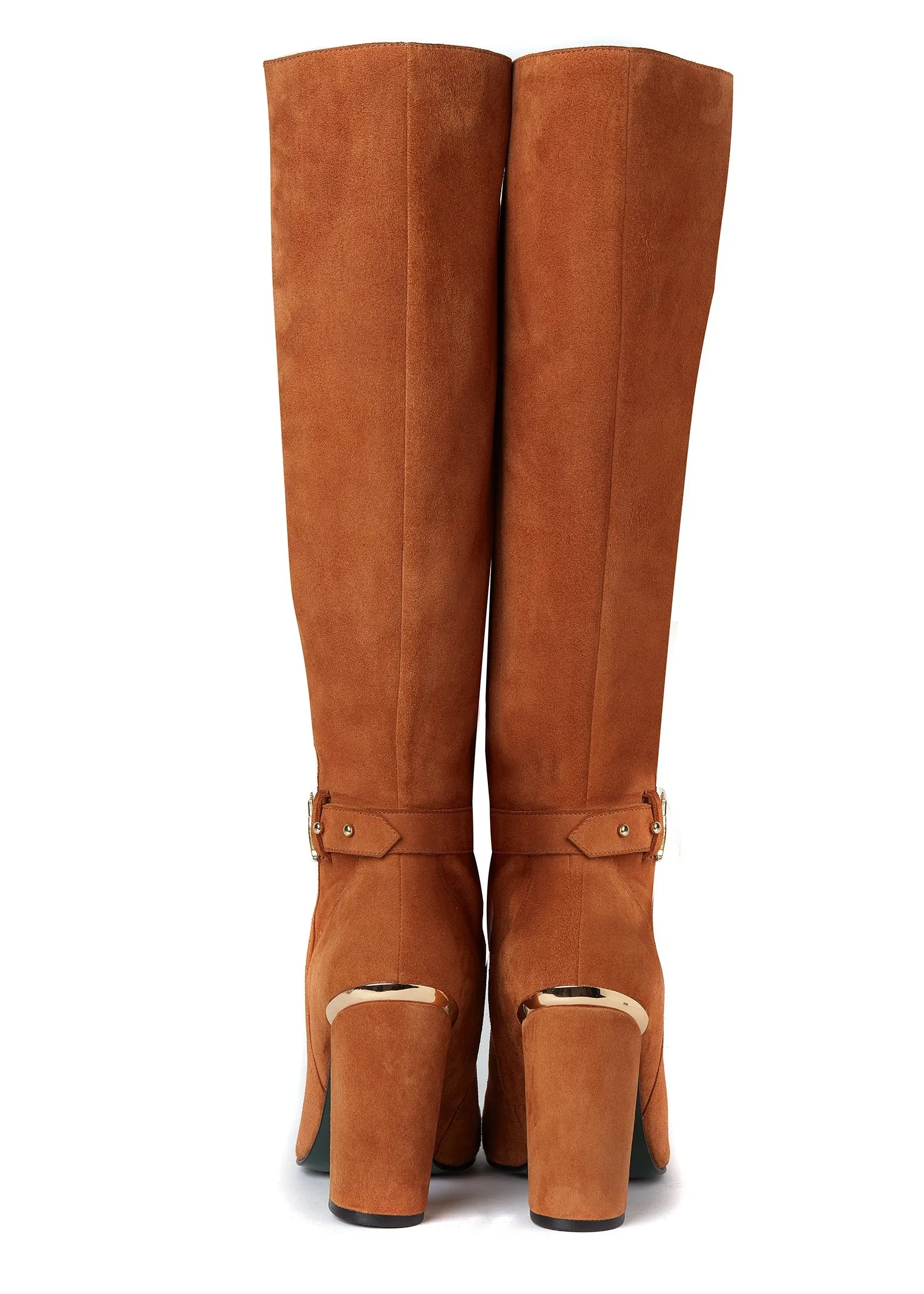 Holland Cooper Marlborough Knee Boot in Tan