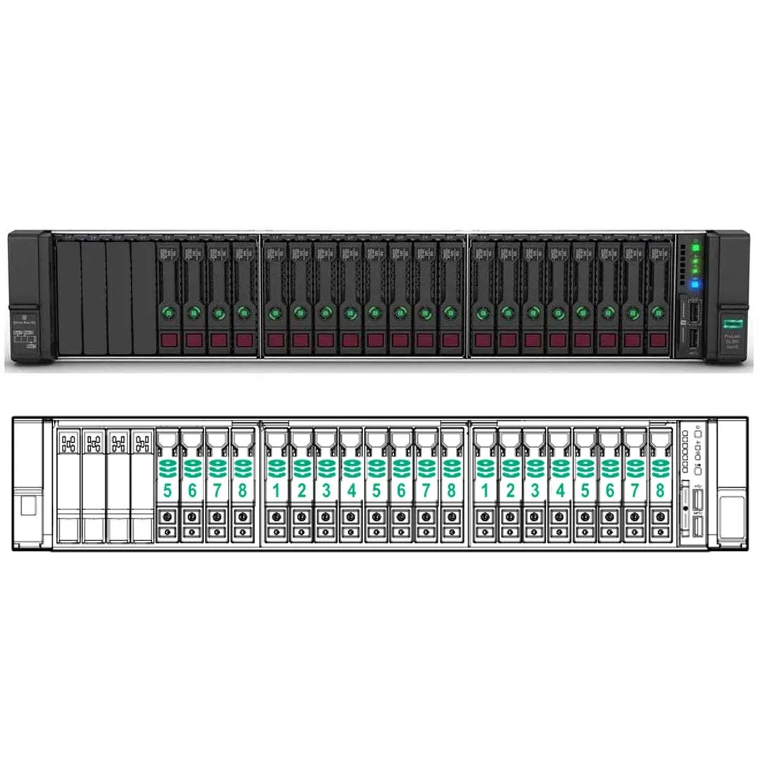 HPE ProLiant DL380 Gen10 4208 2.1GHz 8C 1P 32GB-R P408i-a NC 8SFF 500W PS Server | P23465-B21