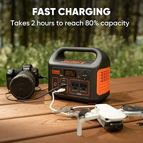 Jackery Portable Power Station Explorer 300, 293Wh Backup Lithium Battery, 110V/300W Pure Sine Wave AC Outlet, Solar Generator for Outdoors Camping Travel Hunting Blackout (Solar Panel Optional)