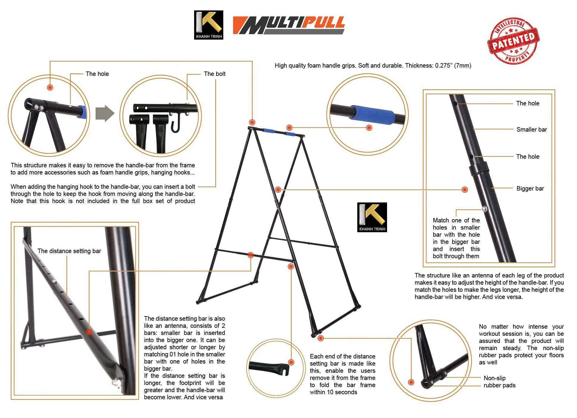 KT Aerial Yoga Swing Stand Frame-KT KHANH TRINH