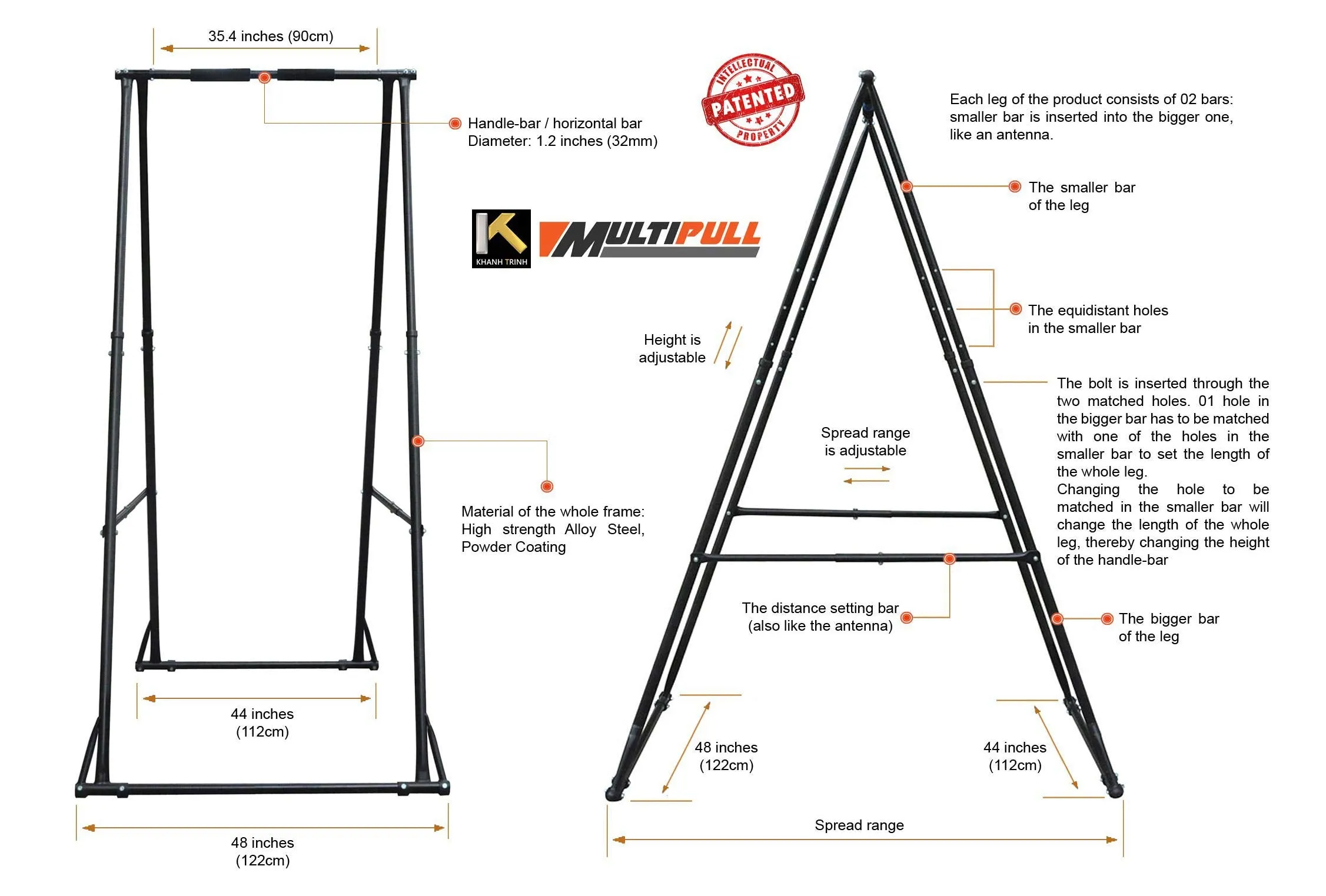 KT Aerial Yoga Swing Stand Frame-KT KHANH TRINH