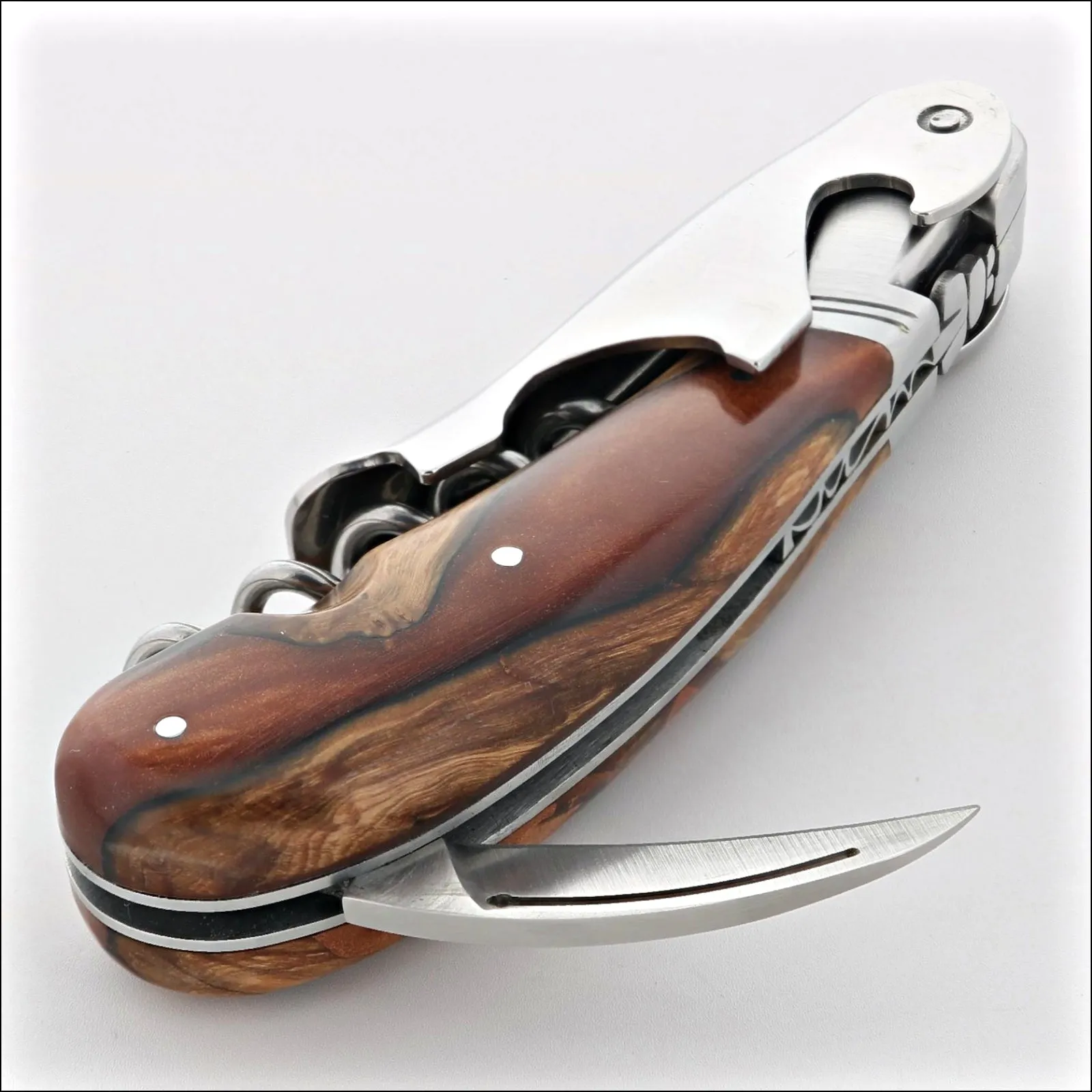 Laguiole Magnum Hybrid Juniper Burl Corkscrew - B