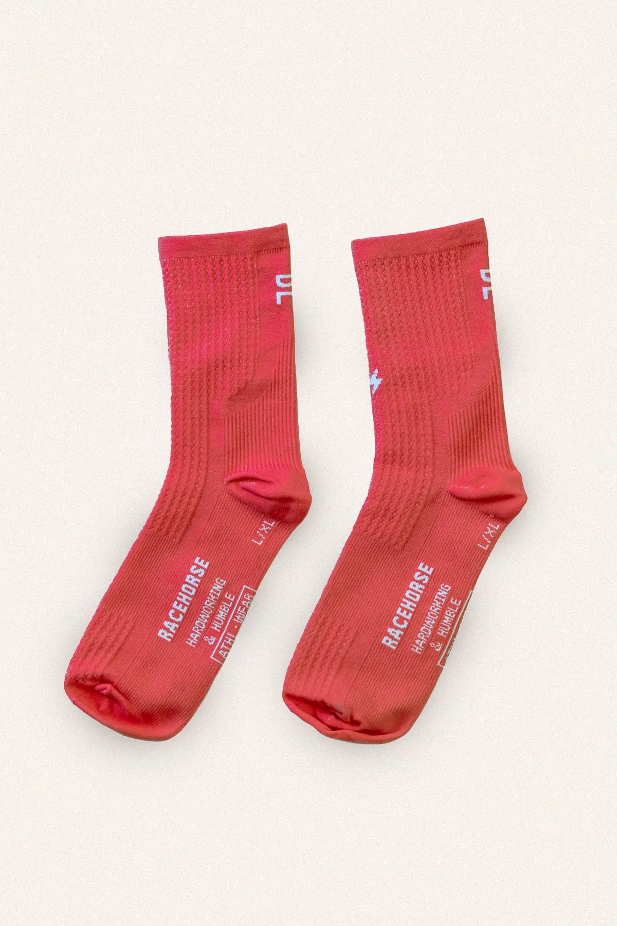 Lava Red Racehorse Honeycomb Sock