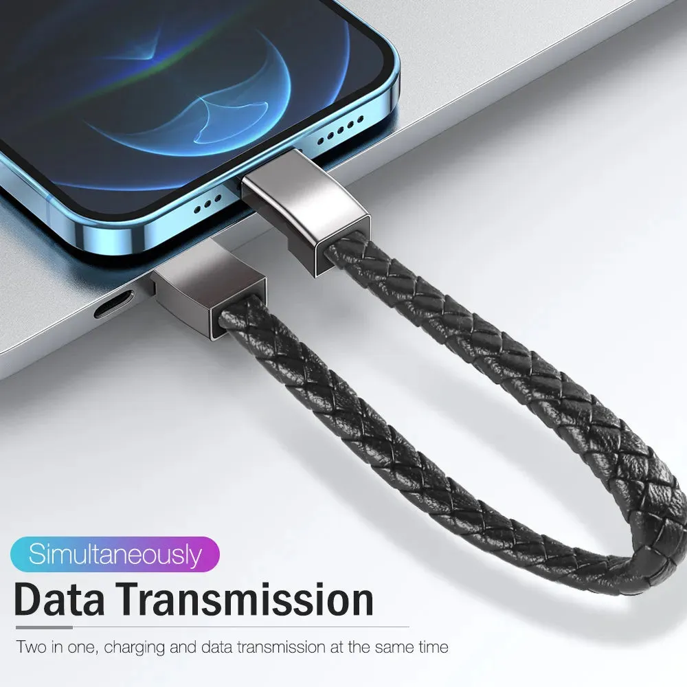 Leather Bracelet USB Cable Portable Fast Charging For All Mobile Phone