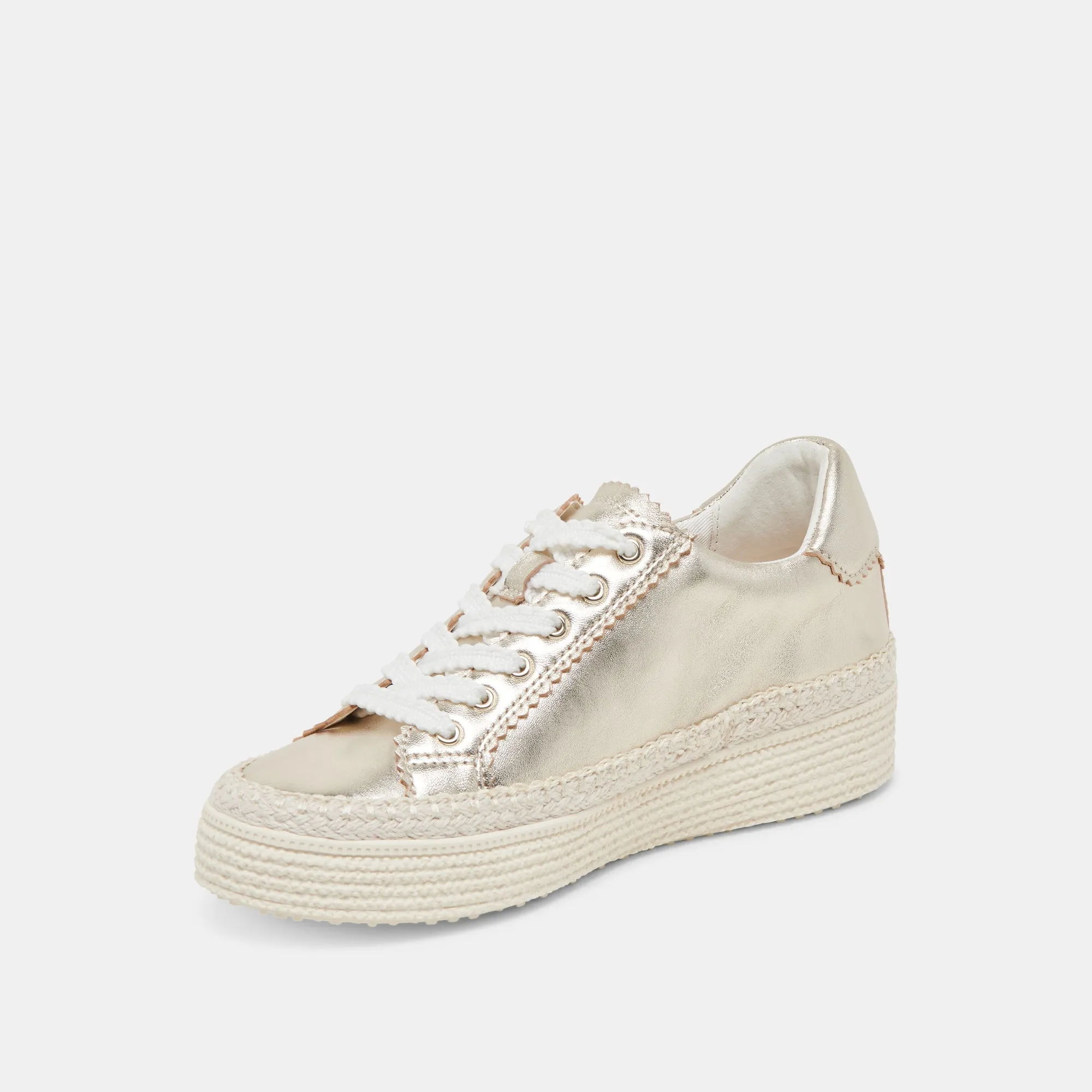 LENNIX SNEAKERS LIGHT GOLD METALLIC LEATHER