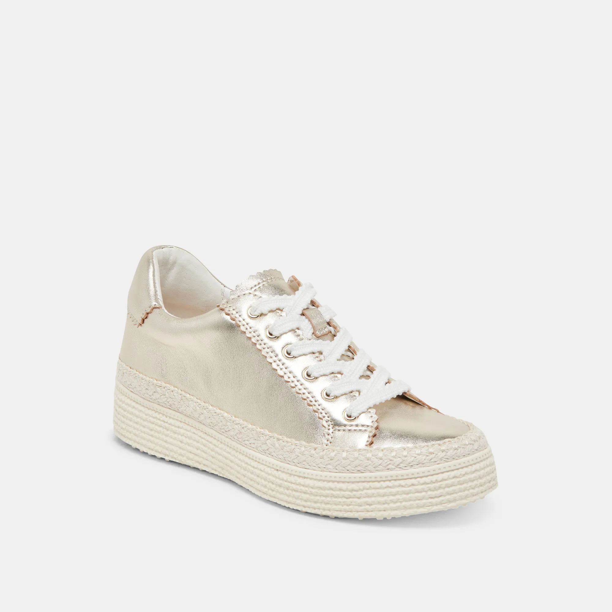 LENNIX SNEAKERS LIGHT GOLD METALLIC LEATHER