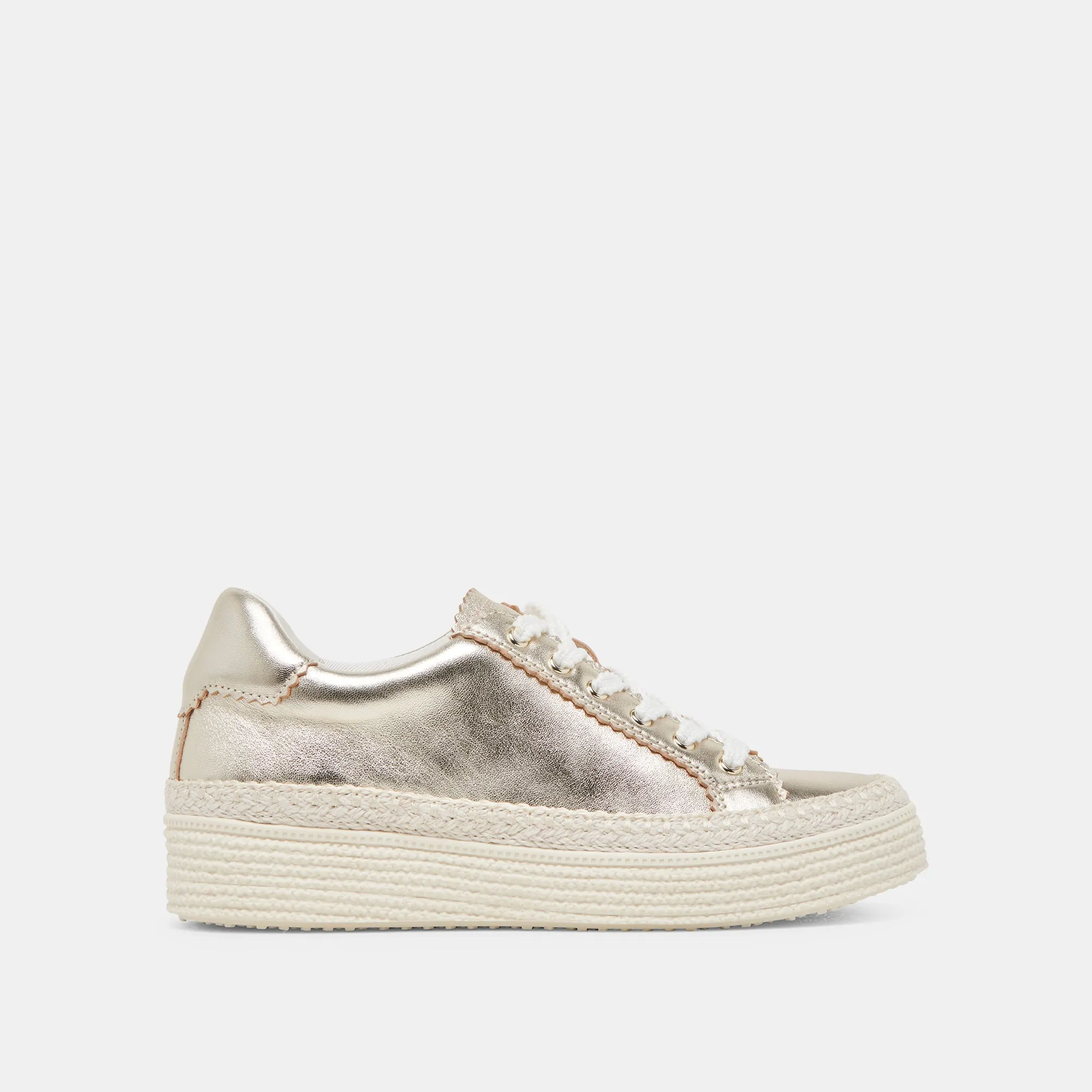 LENNIX SNEAKERS LIGHT GOLD METALLIC LEATHER