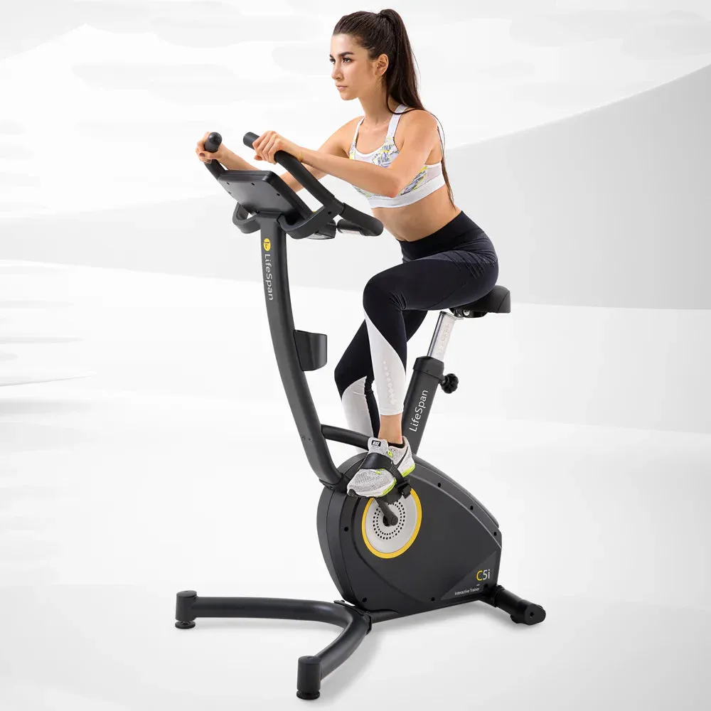 LifeSpan Fitness Light-Commercial Hometrainer Upright Bike C5i Self-Generating